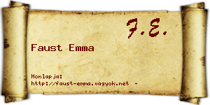 Faust Emma névjegykártya