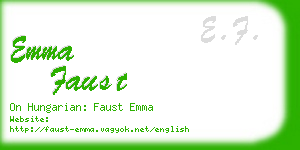 emma faust business card